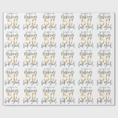 50 aussehen, gute Gold Geburtstagsgeschenk-Verpack Geschenkpapier (Flach)