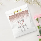 50 aussehen, gute Rose Gold Glitzer Gastgeschenk Geschenktütchen (Versiegelt)