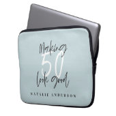 50 aussehen wie Gold Geburtstagsfeier Laptopschutzhülle (Vorderseite Links)