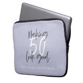 50 aussehen wie Gold Geburtstagsfeier Laptopschutzhülle (Vorderseite Links)