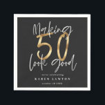 50 aussehen wie gut Gold Geburtstagsparty Serviette<br><div class="desc">50 aussehen gut Gold Effekt Geburtstagsparty Servietten. Teil einer Sammlung.</div>