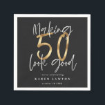 50 aussehen wie gut Gold Geburtstagsparty Serviette<br><div class="desc">50 aussehen gut Gold Effekt Geburtstagsparty Servietten. Teil einer Sammlung.</div>