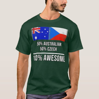 50 Australian 50 Czech 100 Phantastisches Geschenk T-Shirt