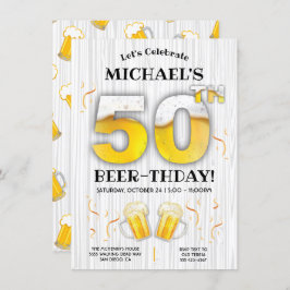 50. Beer Birthday Party - Meilenstein Einladung