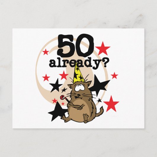 50 Bereits zum Geburtstag Postkarte (Vorderseite)
