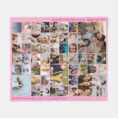 50 Bilder Foto-Collage Benutzerdefinierte Farbe Ro Fleecedecke (Vorderseite (Horizontal))