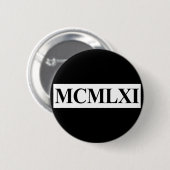 50. Birthday, 1961 Button (Vorne & Hinten)