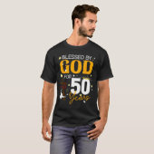 50 Birthday Blessed By God For 50 Years Old 50th B T-Shirt (Vorne ganz)