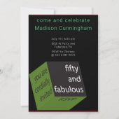 50. Birthday Geometric Cube Spektakulär Einladung (Vorderseite)