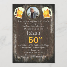 50., Birthday Man, Party Man, beliebiges Alter, Ho Einladung