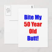 50 Biss meinen Hintern Postkarte (Vorne/Hinten)