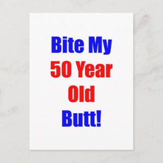 50 Biss meinen Hintern Postkarte