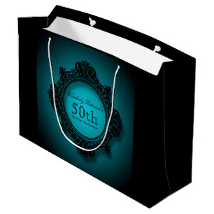 50. Bithday Feier-personalisierte Geschenk-Tasche Große Geschenktüte