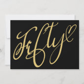 50 Black Gold 50. Geburtstag Einladung (Rückseite)