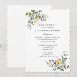50. Blumengolden Hochzeit Einladung