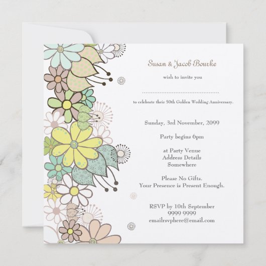 50. Blumenzwiebelfeier Eigene Einladung (Rückseite)