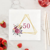 50 Boho Floral Geometric Paper Dinner Napkins Serviette (Beispiel)