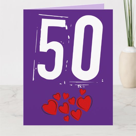 50. BREITE JAHRESGREETING BIG CARD KARTE (Vorderseite)