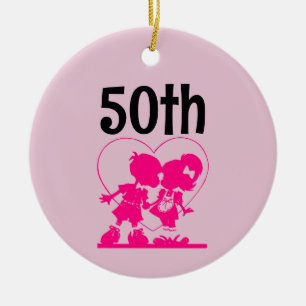 50. BREITE JAHRESORNAMENT KERAMIK ORNAMENT