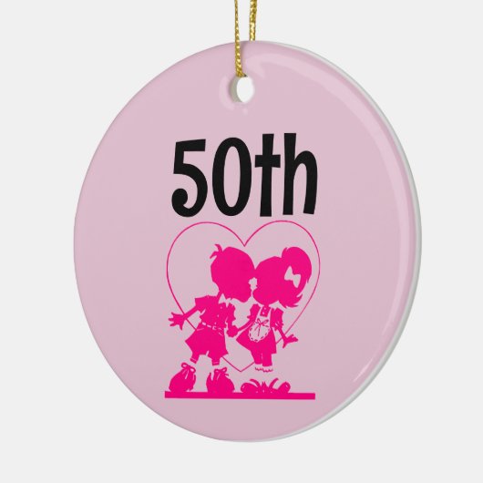 50. BREITE JAHRESORNAMENT KERAMIK ORNAMENT (Links)