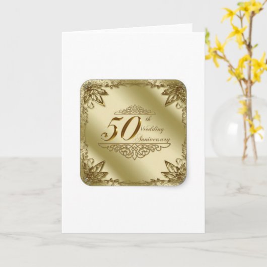 50. BREITE JAHRESSOUVENIRS KARTE (Gelbe Blume)