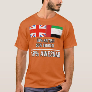 50 Britische 50 Emirati 100 Phantastisches Geschen T-Shirt
