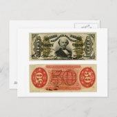 50 Cent Bruchwährung Francis Spinner Postkarte (Vorne/Hinten)