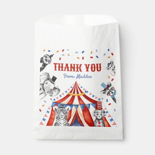 50 Circus Gefälligkeitsflaggen | Leckereien für Zi Geschenktütchen (Vorderseite)