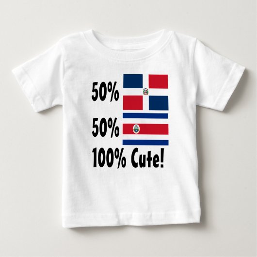 50% Costa Rican 50% Dominikaner 100% niedlich Baby T-shirt (Vorderseite)