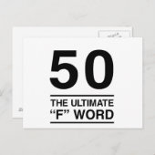 50 Das ultimative Wort "F" Postkarte (Vorne/Hinten)
