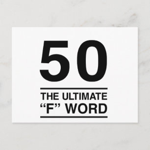 50 Das ultimative Wort "F" Postkarte