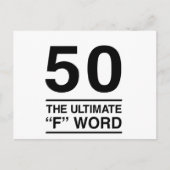 50 Das ultimative Wort "F" Postkarte (Vorderseite)