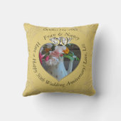 50. Diamond Heart Foto Throw Kissen (Rückseite)