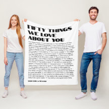 50 Dinge, die wir über Sie Liebe Vorlage Geburtsta