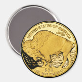 50 Dollar US Buffalo Gold Piece Magnet (Vorderseite/Rückseite)
