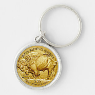 50-Dollar-US-Buffalo-Goldstück Schlüsselanhänger