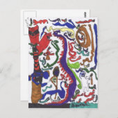 50 Drachen Postkarte (Vorne/Hinten)