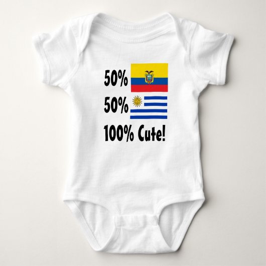 50% Ecuadorian50% Uruguayan 100% niedlich Baby Strampler (Vorderseite)