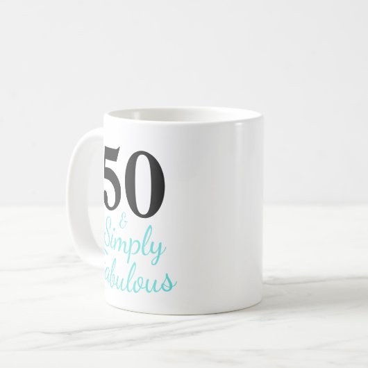 50 & einfach fabelhaft kaffeetasse (Vorderseite Links)