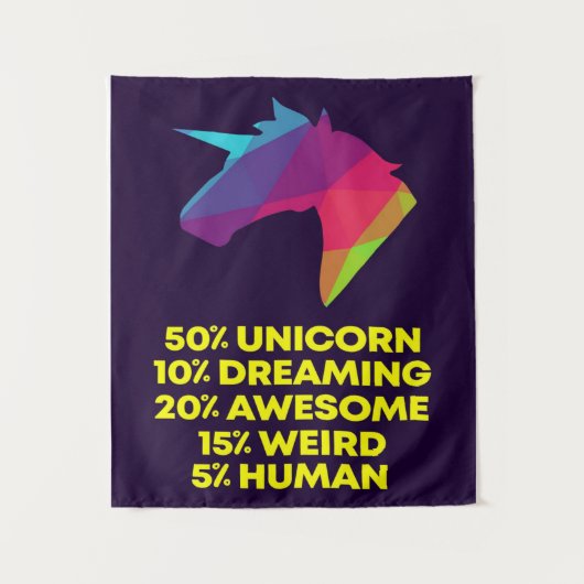 50 % Einhorn 12 Decken Wandteppich (Vorderseite)