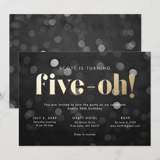 50. Einladung 5-oh (Vorne/Hinten)