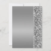 50. Elegant Silver Birthday Einladung (Rückseite)