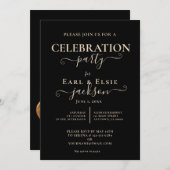 50 ELEGANTE GOLD WEDDING JAHRESZEIT EINLADUNG (Vorne/Hinten)