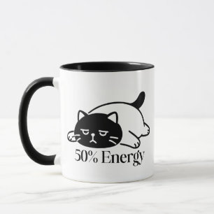 50% Energie Lustiges Niedrig-Batterie-Stimmungs-De Tasse
