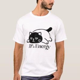 50% Energy Funny Low Battery Mood Design T-Shirt