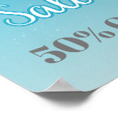 50% Ermäßigung Winterverkauf bestellbar, Saisonver Poster (Ecke)