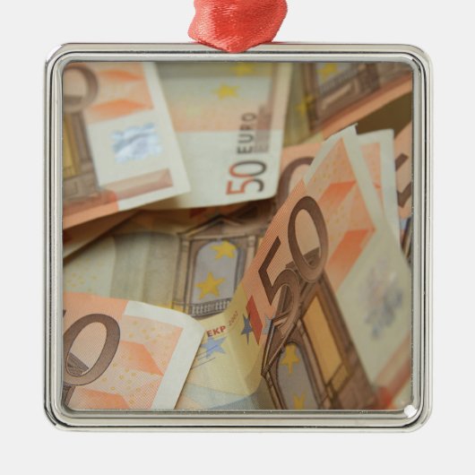 50 Euro Money Art Ornament Aus Metall (Vorne)