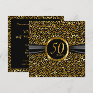 50. Exotischer Glamouröser Leoparden-Design Einladung
