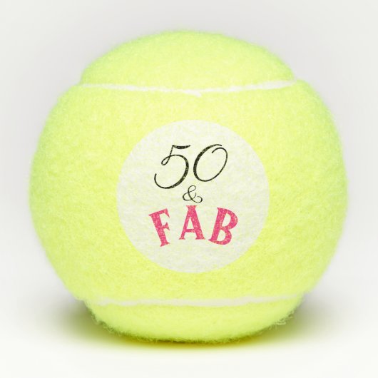 50 & Fab Fabulous Tennisbälle (Vorderseite)