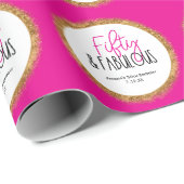 50 & fabelhafte 50. Geburtstag mit benutzerdefinie Geschenkpapier (Rolleneckpunkt)